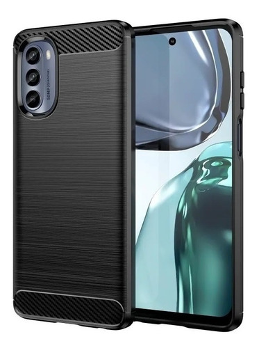 Funda Carbono Para Motorola Moto G62 Antishock + Templado