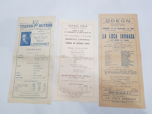 Antiguos Afiches Teatro Odeón Gran Rex Alvear 1949 Mag 58946