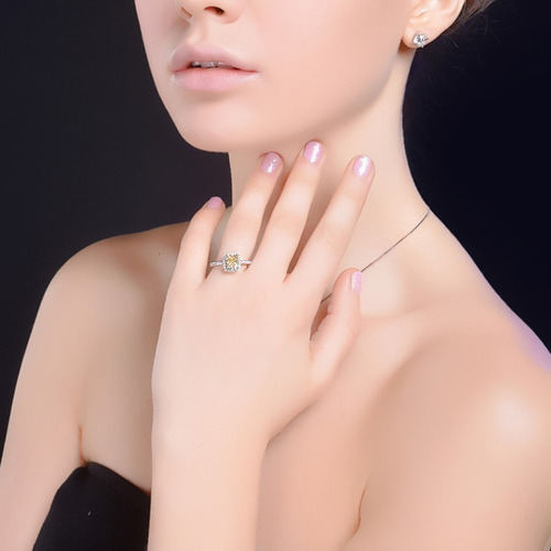 Imagen 5 de 10 de Anillo De Plata Esterlina Regalo Para Mama Piedra Amarilla