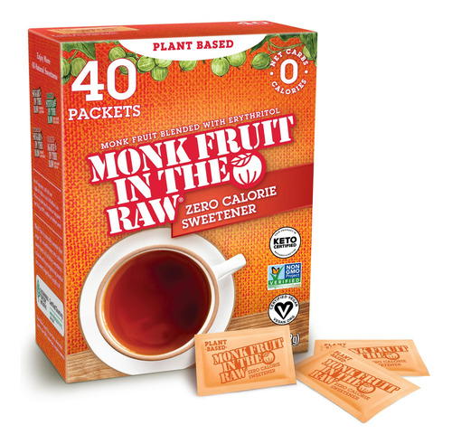 Edulcorante Sin Calorías Monk Fruit 40 Sobres Certificado Ce