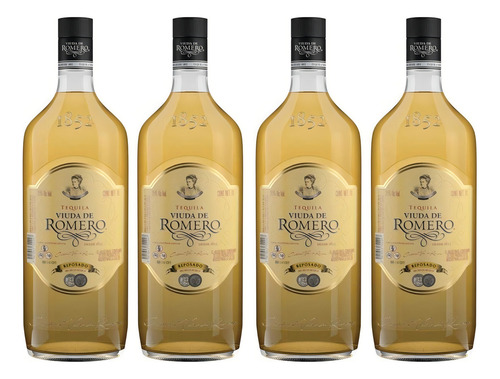 Pack De 4 Tequila Viuda De Romero Reposado 1 L