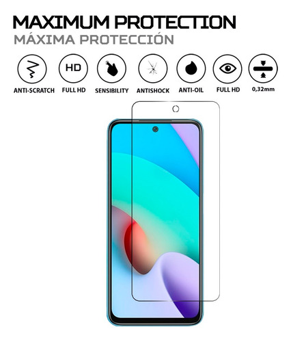 Imagen 2 de 6 de Protector De Pantalla Antishock Para Xiaomi Redmi Note 11 4g