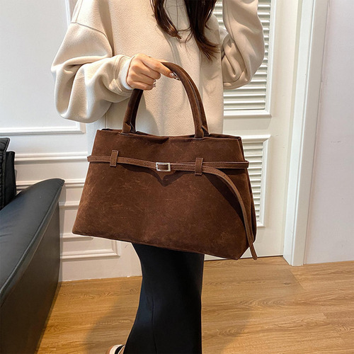 Bolso De Gamuza, Moderno Bolso Tipo Hobo, Bolso Con Asa ,