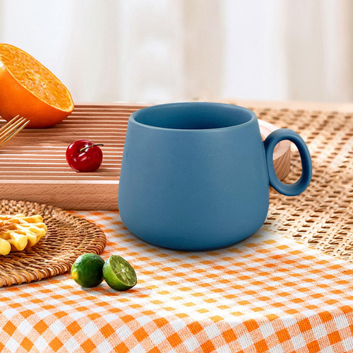 Taza De Café De Gres Hecha A Mano Con Diseño De Mango