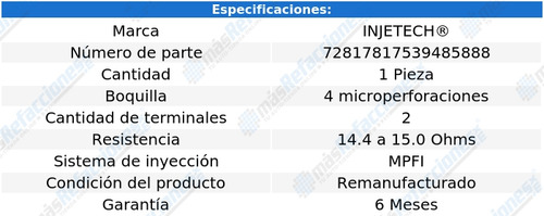 Inyector Combustible F-150 V6 4.2l De 1997 A 1998 Injetech