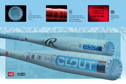 Bate De Béisbol Rawlings Clout Air Air Bbcor 33 Pulgadas -3