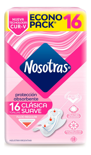 Combo Toallita Femenina Nosotras Clasica X10 Pqts