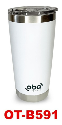 Imagem 7 de 10 de Copo Térmico Aço Inox 591ml Chá Água Com Tampa Oba Termic