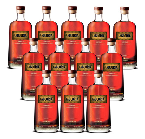 Pack De 12 Ron La Gloria Añejo 750 Ml