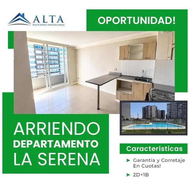 Imagen 1 de 20 de Depto Arriendo 2 Dor 1 Baño - Sin Estacionamiento La Serena