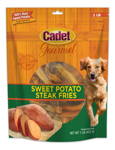 Cadet Golosinas Gourmet De Batata Fritas Para Perros, Golosi