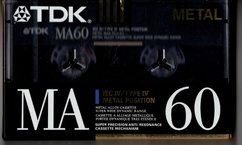 O Tdk Ma-60 Metal Cassette En Blanco P/ Grabar Ricewithduck