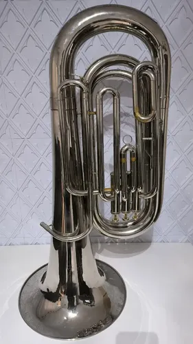 Tuba Weril Sênior 4/4 Sib 3 Pistos Níquel Original | Parcelamento sem juros