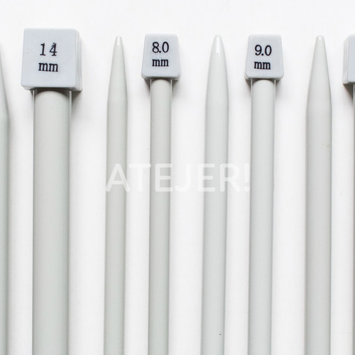 Imagen 6 de 7 de Set Agujas Tricot De Aluminio Marca Silver Por 13 Unidades
