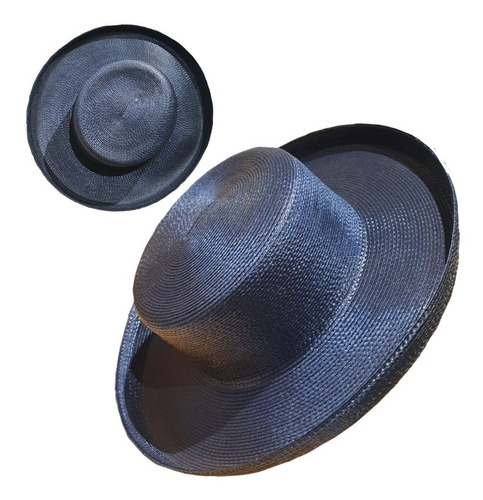 Imagen 2 de 3 de Sombrero Mujer Rafia, Único Importado Para Fiesta O Evento