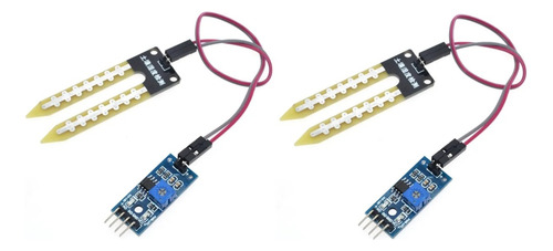 Set 2 Modulo Sensor Humedad Suelo Higrometro Para Arduino