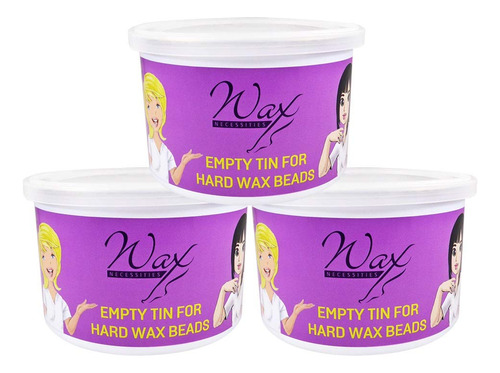 Wax Necessities White Empty Wax Can 400g 14.1oz By Wax Neces
