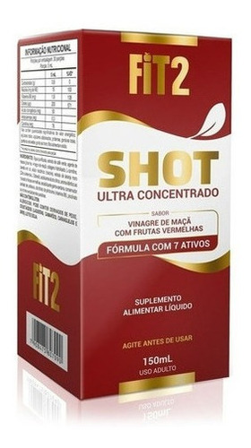 Shot Vinagre De Maçã Fit2 Emagrecedor Colágeno Original 1un