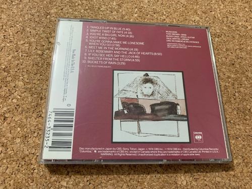Imagen 4 de 4 de Cd- Blood On The Tracks, Bob Dylan