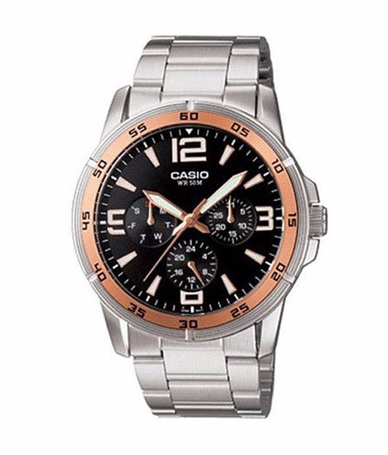 Reloj Casio Para Hombre Tres Esferas Mtp-1299d-1avdf