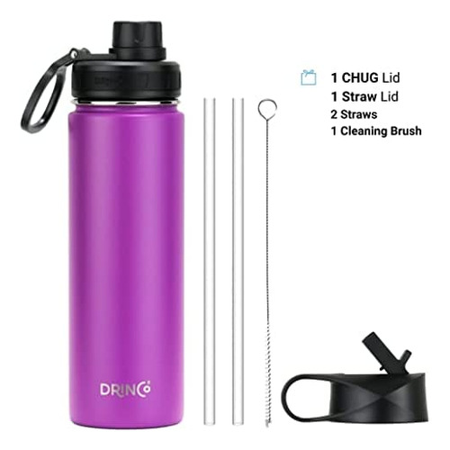 Drinco Botella De Agua De Acero Inoxidable Con Tapa De Pico
