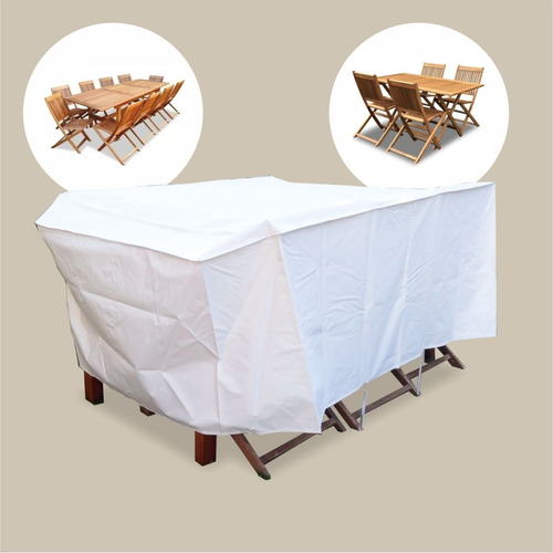 Imagen 7 de 7 de Mesa Madera Patas Plegable 1.80x95cm + 8 Sillas Plegables