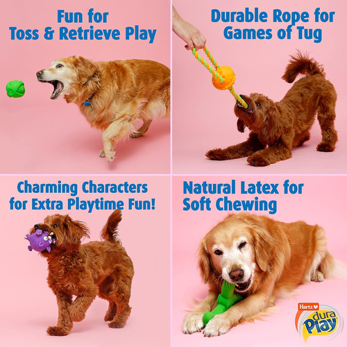 Juguetes Para Perros Hartz Duraplay Con Aroma A Tocino, M...