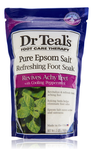 Dr. Teal's Epsom Salt Foot Soak, Me 2 Pound (pack Of 1) Drtl