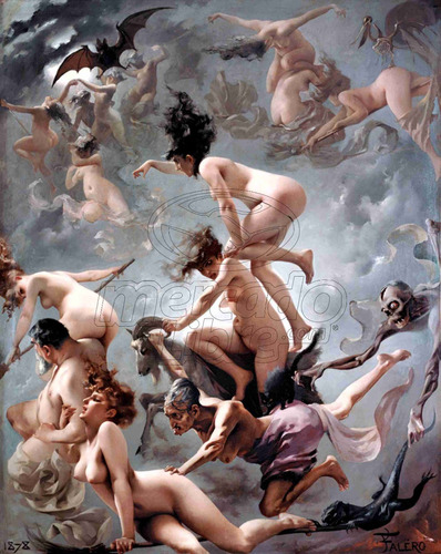 Lienzo Tela Canvas Art Luis Ricardo Falero Brujas 1878 63x50