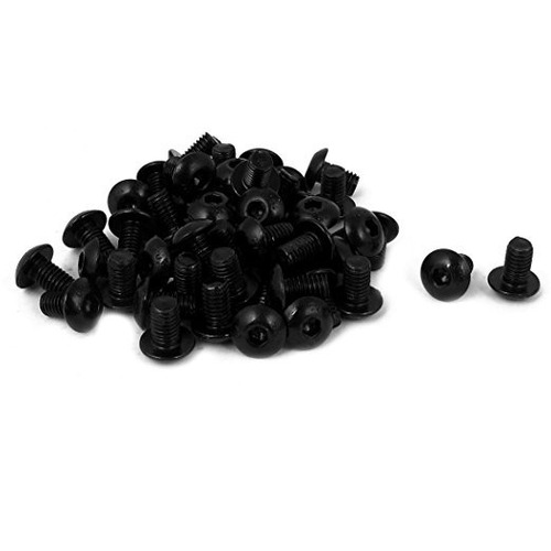 50pcs Uxcell M5x8mm Botón Cabeza Hueca Hexagonal Del Tapón D