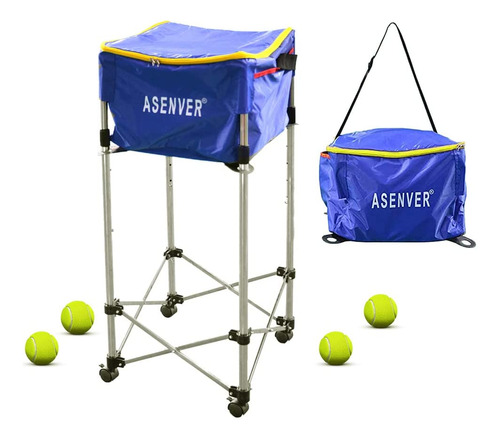 Carrito Para Pelotas De Tenis Asenver, Capacidad Para 160 Pe