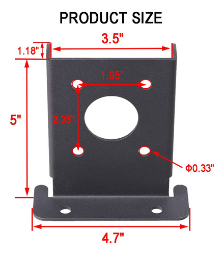 Chooglkj 4 Soporte Poste 3.5 X 3.5  Base Valla Madera Para