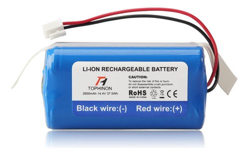 Batería De Repuesto Tophinon 14.4v 2600mah Shark Ion R...