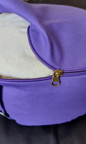 Imagen 3 de 6 de Zafu Con Funda Relleno Con Cáscara Genki 12x25 Cm Zafurelax