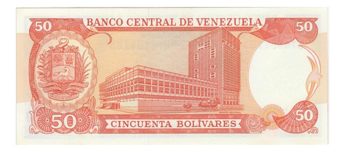 Imagen 2 de 4 de Billete Venezuela 50 Bs Febrero 5 1998 U8 Unc