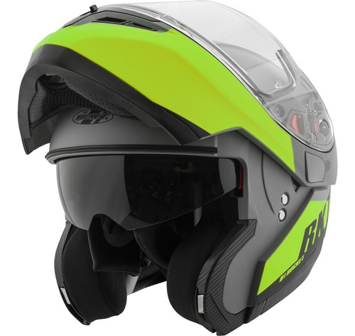 Casco Abatible Joe Rocket Rkt 20 Sonic Hiviz - Negro Mate