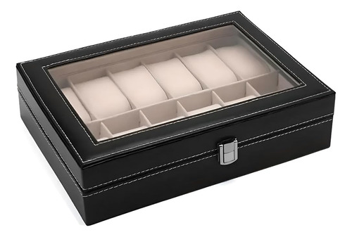 Estuche Alhajero Organizador De Relojes Y Joyas Con 12