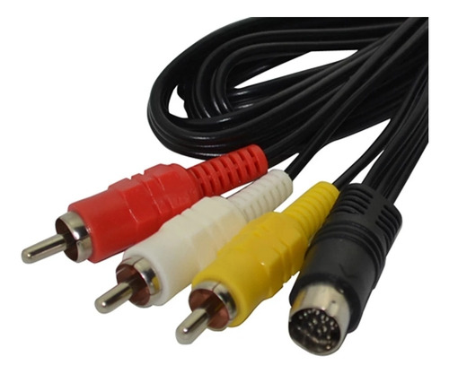 Cable De Audio Video Para Sega Saturn Conector Minidin 10pin