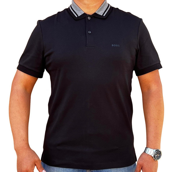 Aplastar Montaña germen Polo Hugo Boss Negra | MercadoLibre 📦