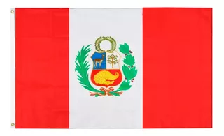 Bandera De Perú De Poliéster Medida De 90 X 150 Cm