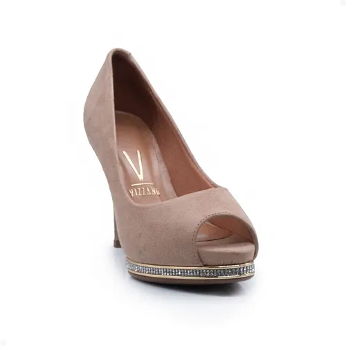 Stiletto Vizzano Gamuza Boca De Pez Mujer Trendy Moda