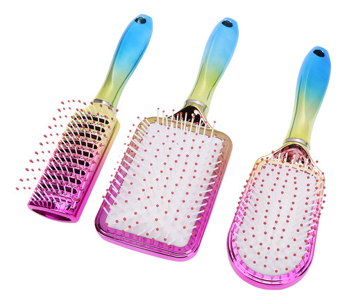 Juego De Cepillos Para Desenredar El Cabello, 3 Piezas, Galv