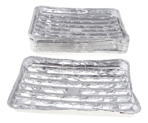 20 Piezas Papeles Desechables De Aluminio Bandeja De