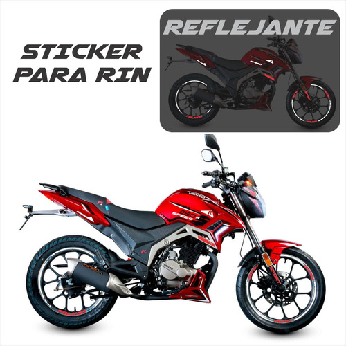 Kit Sticker Rin Reflejantes Vento Falkon 250 + Regalo