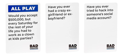 Juego De Cartas Malas Elecciones Y Expansion After Dark