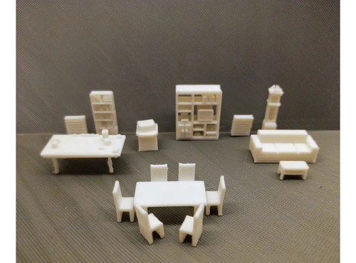 Mobiliario Escala N 1/160. Impresion 3d