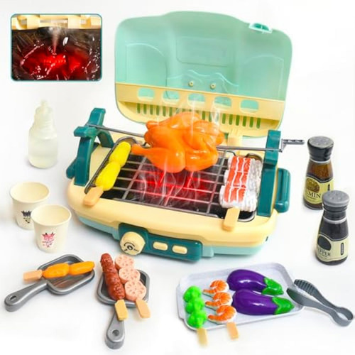 Chuburd Play Kitchen Toy Grill, Play Food Bbq Kids