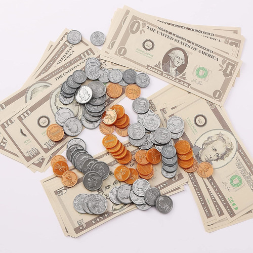 Juguete Para Niños, 150 Piezas, Edad 3+, Dinero Falso
