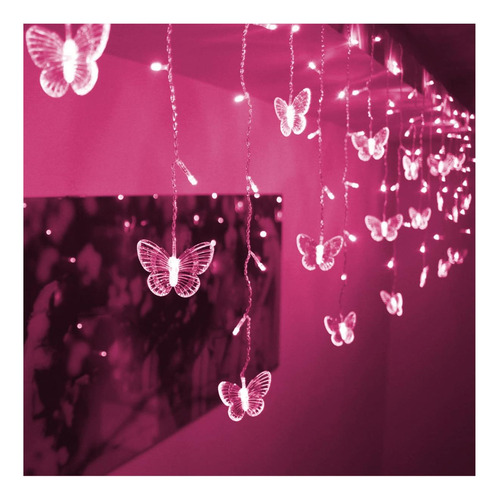 Luces De Cortina De Mariposa Decorman, 49 Pies 48 Led Usb 8