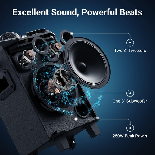 Wireless Karaoke Machine Tonor K20 W/ Dual Microphones & Mor